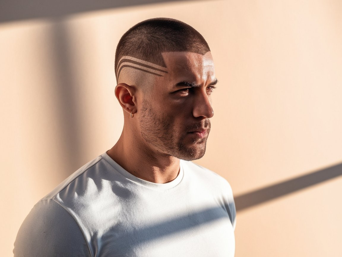 Buzz Cut z wzorami - nowoczesne cięcie męskie w salonie IzaBella Łódź