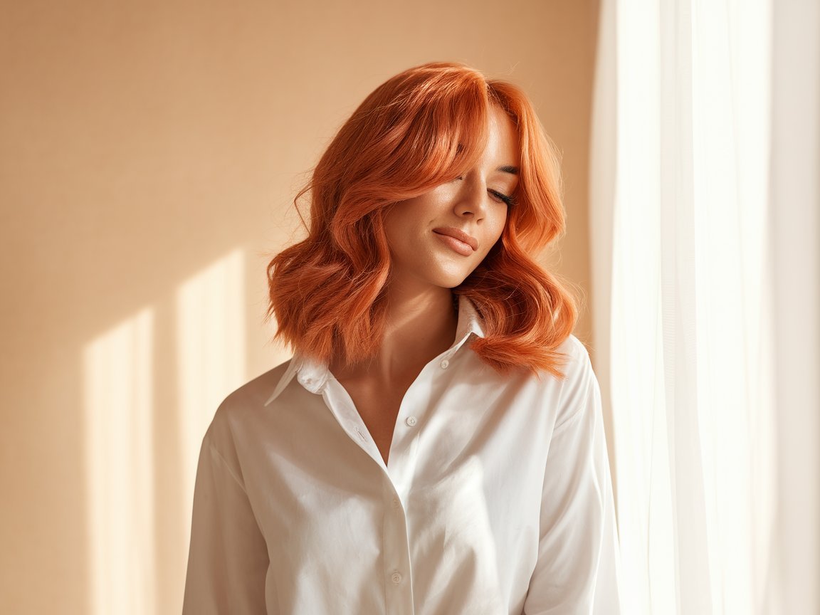 Honey Copper - modny rudy kolor włosów z salonu IzaBella Łódź